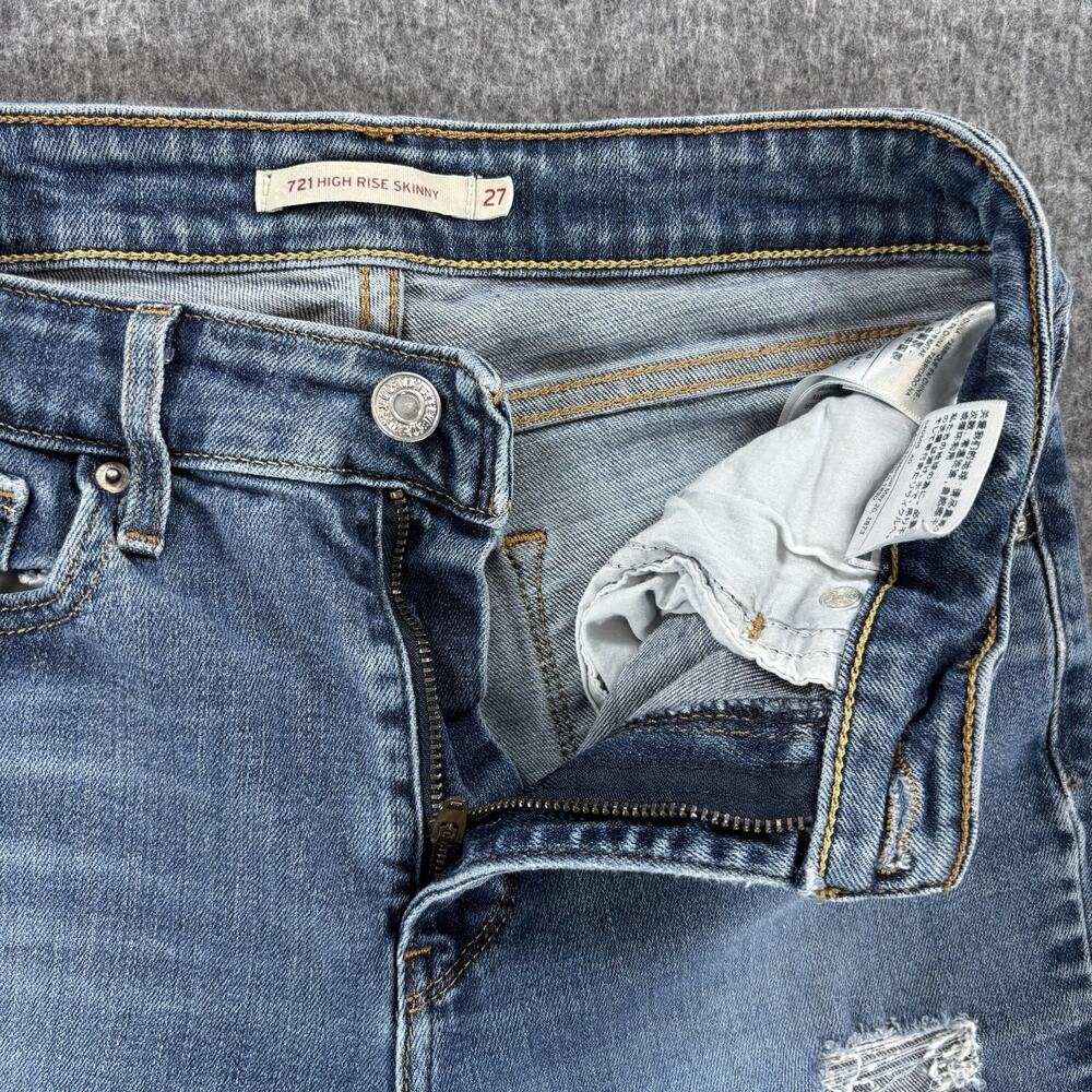 Levi's 721 High Rise Skinny Jeans 18882-0166 Manic Monday Blue 27x30 - Picture 2 of 9